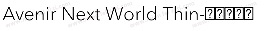 Avenir Next World Thin字体转换